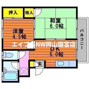 SKメゾン(2DK/1階)の間取り写真