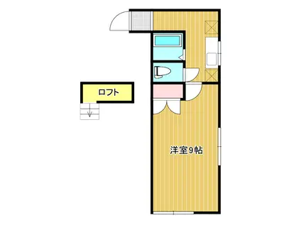 ホームステッドII(1K/1階)の間取り写真