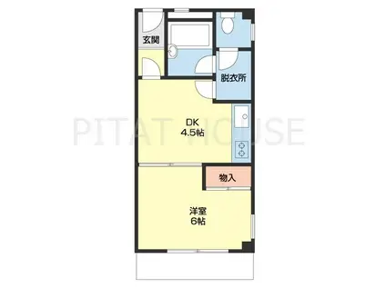 シャンティイ和歌浦(1DK/3階)の間取り写真