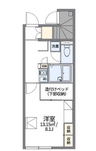 レオパレス春風(1K/1階)の間取り写真