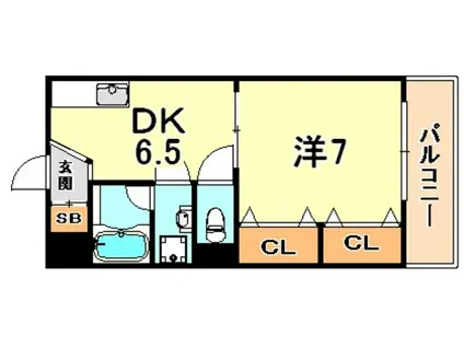 プラタナス・アベニュー(1DK/2階)の間取り写真