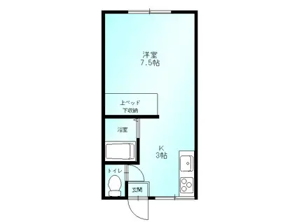 らいふはうすK(1K/2階)の間取り写真