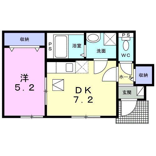 サニー凛(1DK/1階)の間取り写真