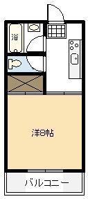シャトレ5(1K/2階)の間取り写真