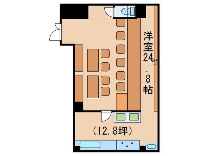 プロスパー笹島(ワンルーム/1階)の間取り写真