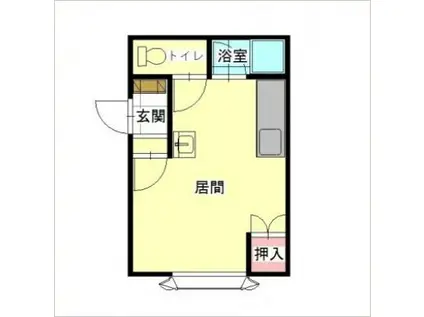 メゾンMII(ワンルーム/3階)の間取り写真