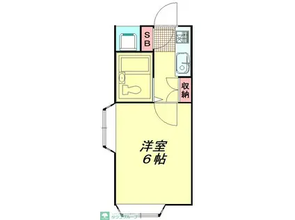 ラフィーネ新宿(ワンルーム/1階)の間取り写真