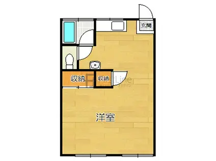 第二梅尾コーポ(ワンルーム/2階)の間取り写真