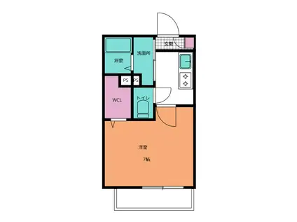 アール柚木(1K/3階)の間取り写真