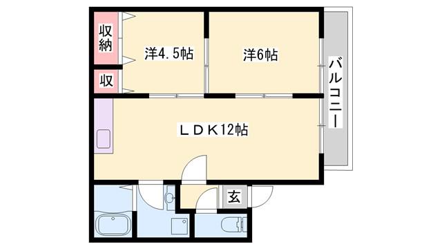 OAFLAT東南A棟(2LDK/1階)の間取り写真