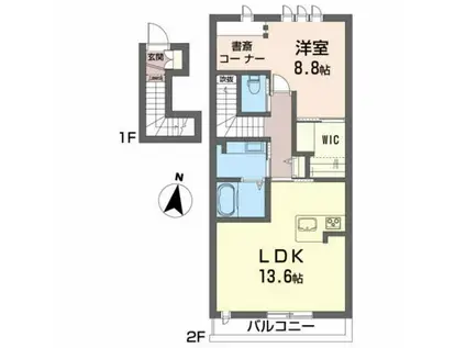 HATAYA HOUSE(1LDK/2階)の間取り写真