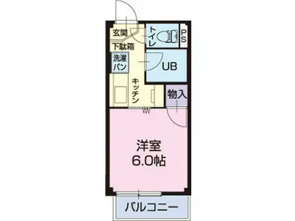 サープラスI浜見(1K/2階)の間取り写真