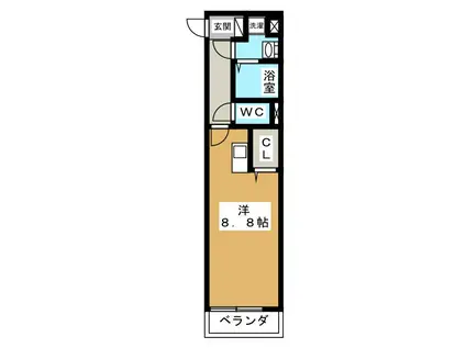 アートヒル西大宮(ワンルーム/1階)の間取り写真