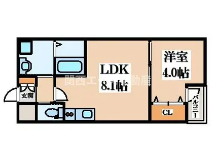 H-MAISON衣摺II(1LDK/3階)の間取り写真