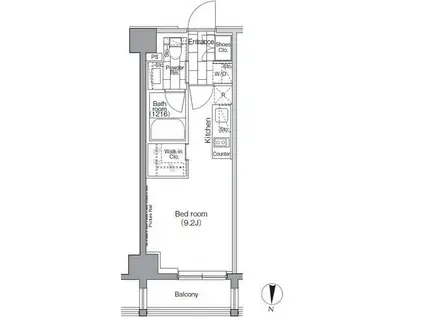パークハビオ東陽町(ワンルーム/3階)の間取り写真