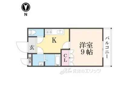 エスべランサ北今市(1K/1階)の間取り写真
