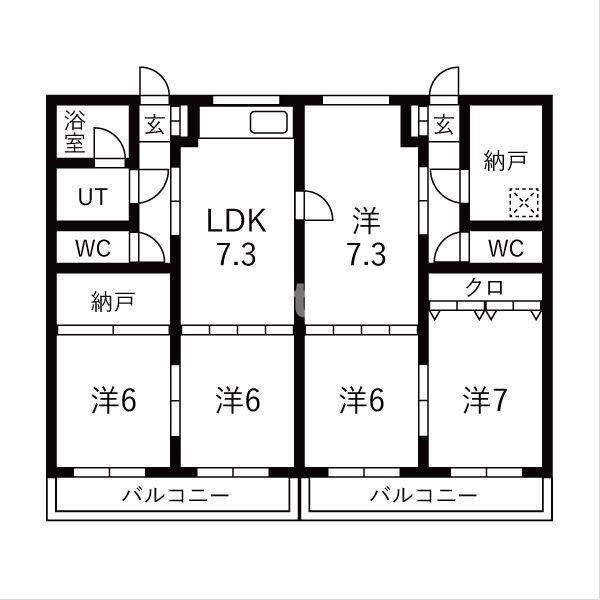 パークメゾン森本(5DK/2階)の間取り写真