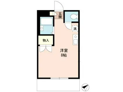 TARI(ワンルーム/1階)の間取り写真