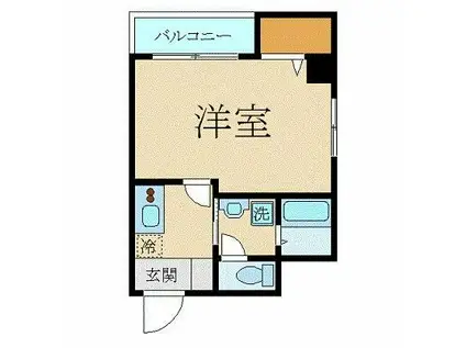 スカイコート銀座東第2(1K/3階)の間取り写真