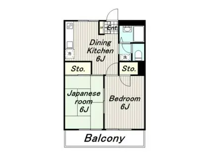 ハイツニュータマ(2DK/1階)の間取り写真