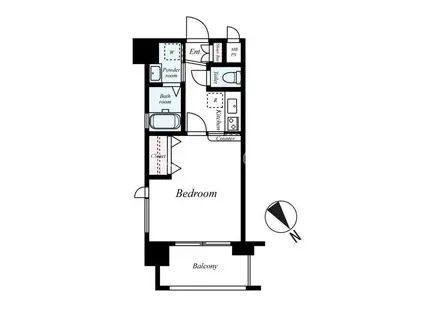 エンクレスト福岡(1K/4階)の間取り写真