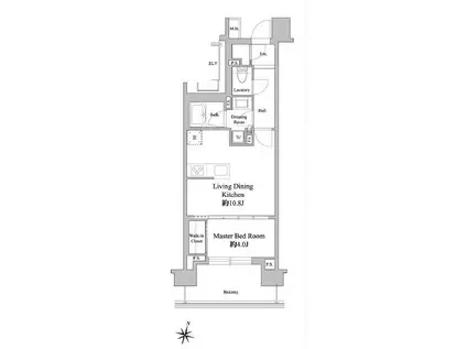 ドゥーエ西馬込(1LDK/5階)の間取り写真