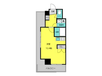 CLUB ORIENT BLD NO.72 HARBOR イースト T(ワンルーム/10階)の間取り写真