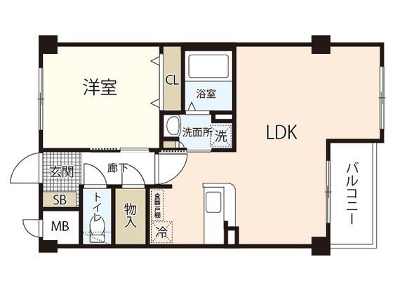 ヴィランス大塚II(1LDK/4階)の間取り写真