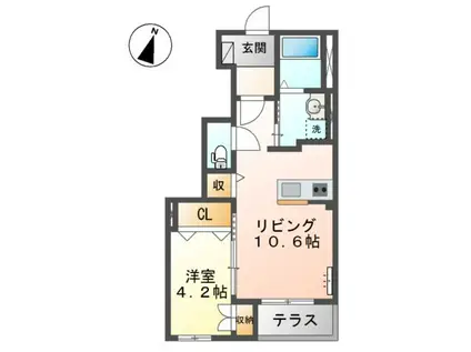 フォルモサ(1LDK/1階)の間取り写真