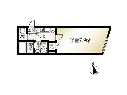 MQUARTO五反野(1K/3階)の間取り写真