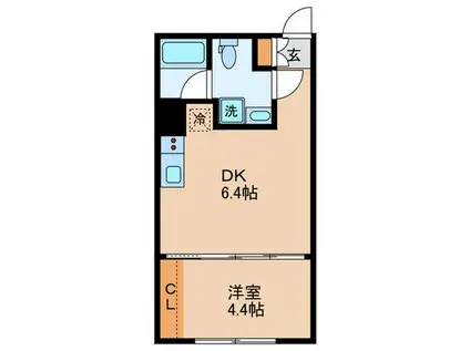 EDIT品川戸越(1DK/3階)の間取り写真