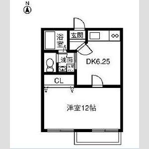 コーポ協和(1DK/1階)の間取り写真