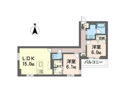 フルリアージュ(2LDK/3階)の間取り写真