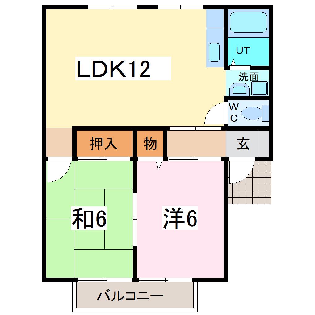 サンガーデン21(2LDK/1階)の間取り写真