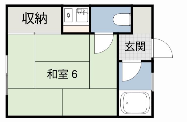 コーポ下村(ワンルーム/2階)の間取り写真