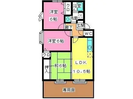 プレミール飯倉(3LDK/2階)の間取り写真