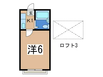 プラザ・ドゥ・セリーズ(1K/1階)の間取り写真