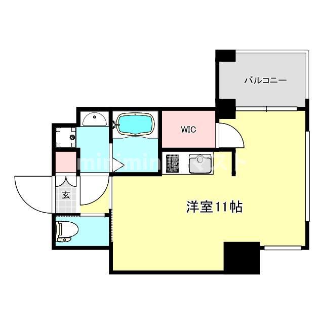 ドゥーエ南堀江(ワンルーム/3階)の間取り写真