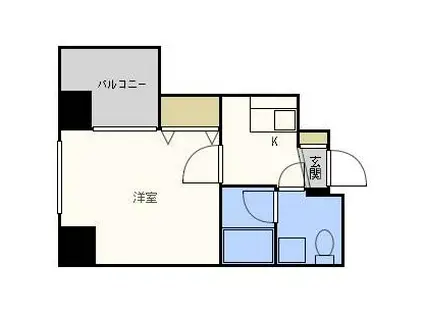 ラフォーレ博多(1K/8階)の間取り写真