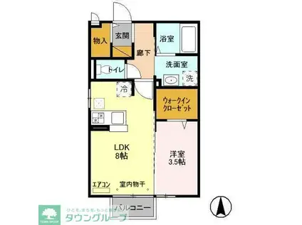 メゾン・サワ(1LDK/1階)の間取り写真