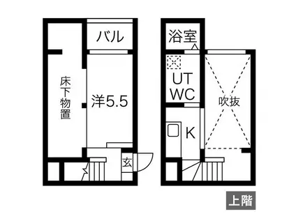 SARA(1K/1階)の間取り写真