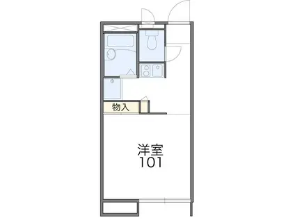レオパレスU&S(1K/1階)の間取り写真