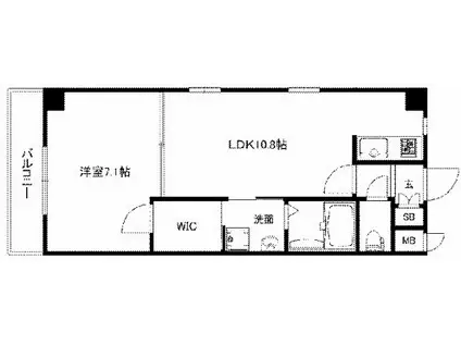 アシェンダ石山II番館(1LDK/5階)の間取り写真