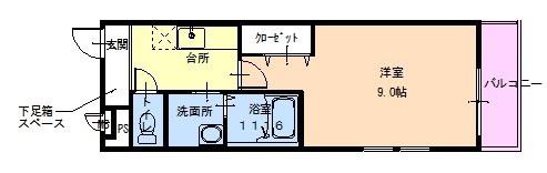 フジパレス武庫之荘I番館(1K/1階)の間取り写真