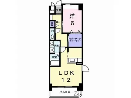 イルマーレ(1LDK/2階)の間取り写真