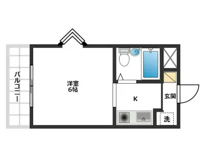 ジョイフル富田(1K/1階)の間取り写真