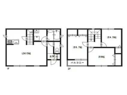 マハロ阿成植木(3LDK/1階)の間取り写真
