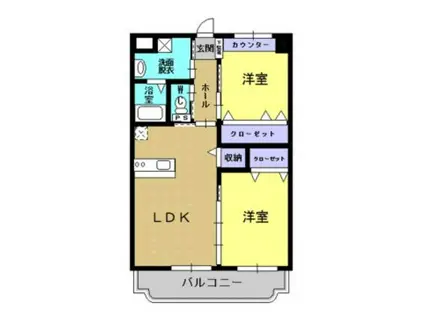 プラネートの惺(2LDK/7階)の間取り写真