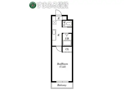 A・CITY八帖(1K/3階)の間取り写真