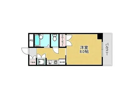 ラ・ファイン江坂(1K/4階)の間取り写真